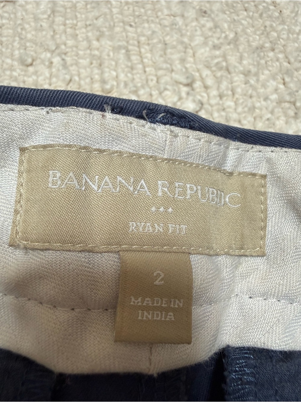 Banana Republic Ryan Fit Blue Chinos Pants Size 2 - Picture 5 of 7
